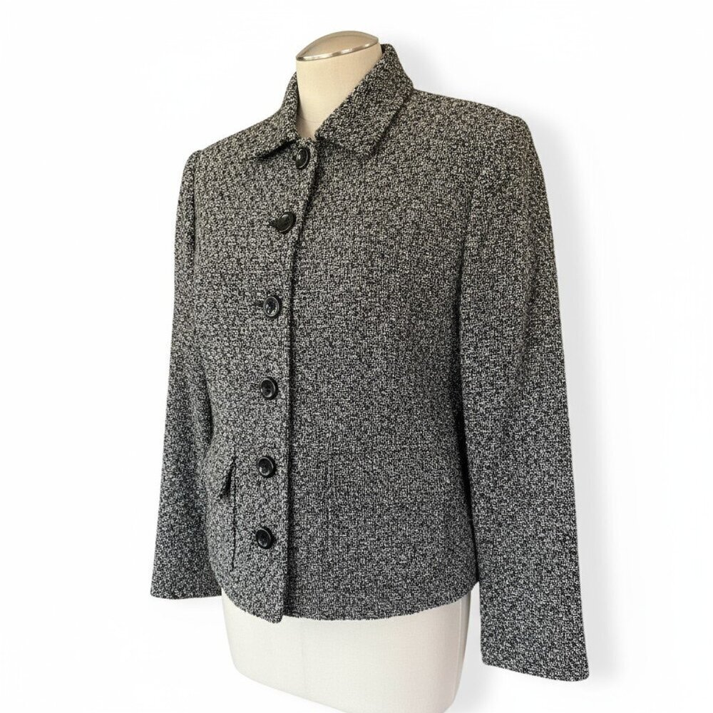 Croft & Barrow Textured Button Front Jacket – Size Medium - Picture 2 of 7